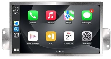 Reproductor Multimedia Android for Coche Citroën C5 III con Carplay Compatible con Autorradio 2 DIN(A Model T6 CAM)