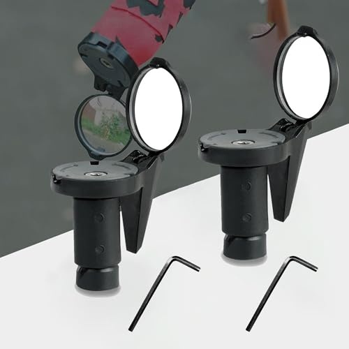 SLQM 2 PCS Rétroviseur vélo, 360° ajustable universel, pliable, miroir convexe, installation facile, pour vélo de route, vélo de montagne, moto, avec clé M4, pour tube de diamètre 18-22mm