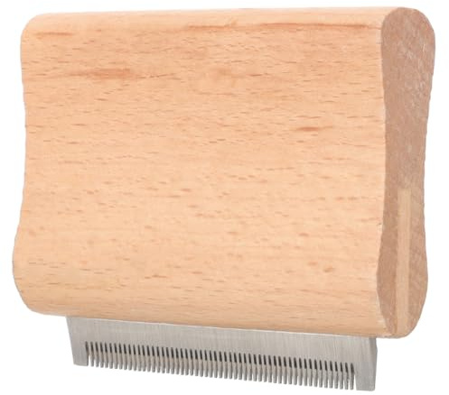SUPVOX Cepillo Ergonómico para Mascotas de Madera y Metal para Eliminar Pelo Suelto y Barro, Adecuado el Cuidado y Aseo de Caballos y Grandes Mascotas
