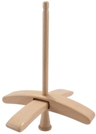 Teron Wooden Drop Spindle, Removable Hand Tool for Yarn Making