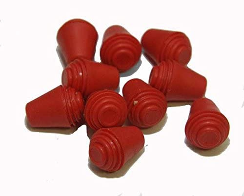 Fencing Equipment Gear Plastic Practice foil/Epee Tips for Practice Blades only - Pack of 10 (Red)