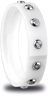 Bering Damen-Ring arctic symphony Edelstahl Keramik Zirkonia weiß Gr. 54 (17.2) - 555-57-52
