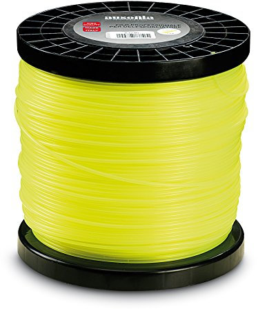 AUSONIA - 83748 Faden Mähfaden für Rasentrimmer Motorsense sechseckige Form sternförmigem Querschnitt gelb 3,00 MM X 2 KG