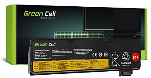 Green Cell® Extended Serie 01AV424 Laptop Akku für Lenovo ThinkPad T470 T570 A475 P51S T25 (6 Zellen 4400mAh 10.8V Schwarz)