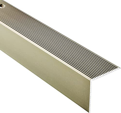 DQ-PP Winkelprofil | Profilmaße - 30mm x 30mm gebohrt inkl. Schrauben | Sahara | 100cm | Aluminium | 1m | Winkelleiste | Abschlussprofil | Treppenkantenprofil | Treppenabschluss