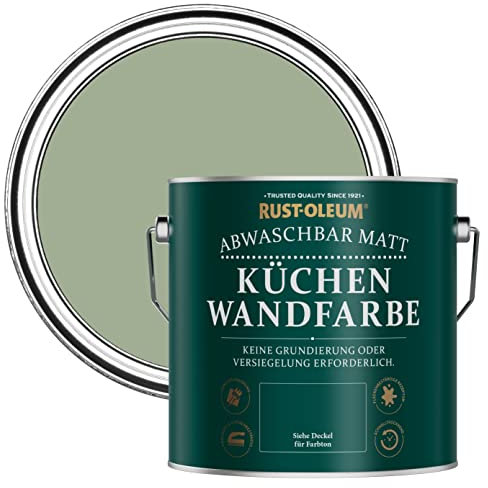 Rust-Oleum Green Washable Kitchen Wall Paint in Matt Finish - Bramwell 2.5L