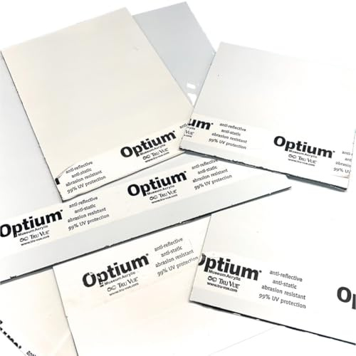 Tru Vue Optium Museum Grade Acrylic Glass Cover For Picture Framing, Anti-Glare 99% UV Blocking Conservation Grade Anti-Abrasion (4 x 6)