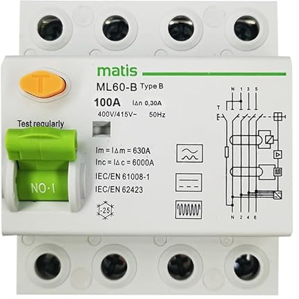 FI-Schutzschalter 100A - 300mA / 4-Pol/Typ B 100A