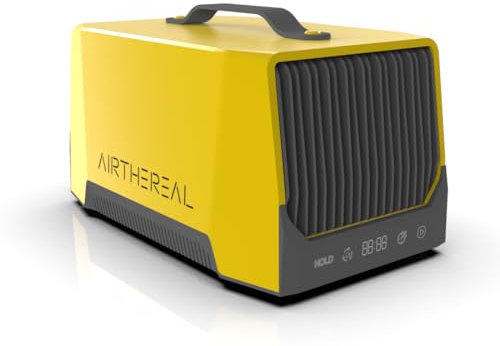 Airthereal DA25 Desktop-Ozongenerator – tragbares Ozongerät zur Geruchsbeseitigung von Rauch, VOCs und Tiergerüchen, für Ihr Haus, Garage, Auto und Räume bis 470m² (Gelb)