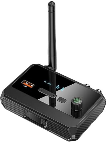 Bluetooth 5.3 Receiver for Home Stereo, Optical Low Latency & HD Music Audio Bluetooth to RCA Adapter for Speakers/Wired Speakers/Home Audio Music Streaming Stereo System, Support AUX/USB