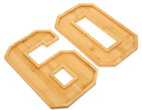 Cabilock 1Ensemble Plateau Numéro Charcuterie Tray Multi-Fonctionnel Plat à Snacks Réutilisable Plateau de Service pour Réunions