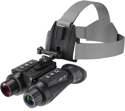 CFWWSAQ Gafas de visión Nocturna, Telescopio Binocular Profesional NV8300 binoculares de visión Nocturna Zoom Digital 8X Pantalla Dual incorporada 3D 1,4 ''4K UHD 36MP