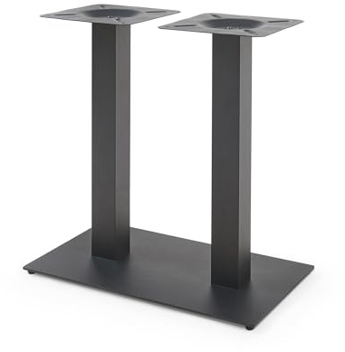 [en.casa] Piétement de Table Design Industriel pour Salle à Manger Bureau Salon Robuste Structure Support pour Meuble DIY Capacité de Charge 160 kg Acier Laqué 70 x 40 x 73 cm Noir