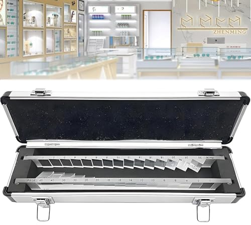 Optiskt oftalmiskt prismasett, optiskt instrument prismastångset med horisontella (16) och vertikala (15) prismremsor, noggrann undersökning, aluminiumfodral