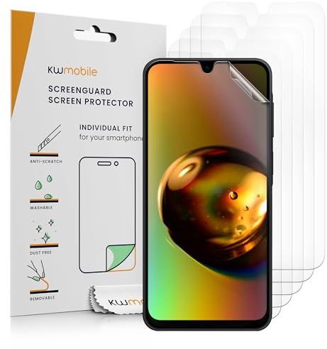 kwmobile Skärmskydd kompatibla med Samsung Galaxy A17 4G/5G skärmskydd – 6 x ultraklart genomskinliga telefonfilmer