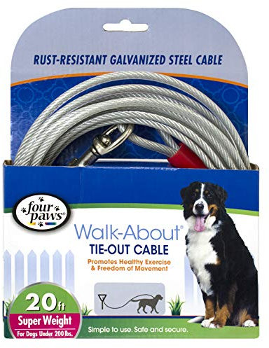 Four Paws Cable de Amarre para Perro, 20 pies