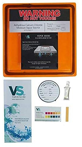 Vapor Score ; Calcium Chloride Test Kit Moisture Test - Calcium Chloride Test Kit (Single Unit)