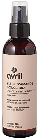 Avril - Huile d'Amande Douce Bio - 100% Pure, Pressée à Froid - Certifié Bio Ecocert - Conditionné en France - 100ml