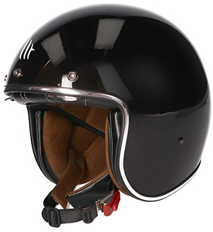 MT Le Mans II SV · Jet-Helm · Motorrad-Helm Roller-Helm Scooter-Helm Bobber Mofa-Helm Chopper Retro Cruiser Vintage Pilot Biker ECE 22.05 (Schwarz, L)