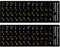 English keyboard Replacement stickers Keyboard Stickers UK Non Transparent Black Stickers with White Letters Computer Keyboard Laptop Desktop Notebook Stickers Russian