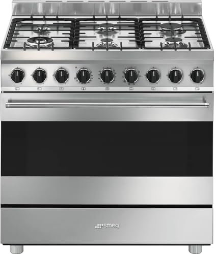 SMEG B91GMX2 CUCINA 90CM PIANO COTTURA 6 FUOCHI FORNO TERMOVENTILATO CLASSE A