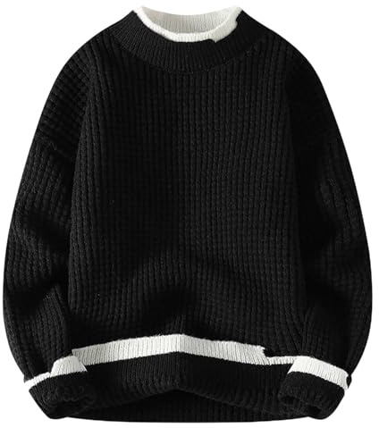 CXKOLD Maglione Invernale Collo Alto Uomo Pullover Cotone Uomo Maglioncino Nero Uomo t Shirt Uomo Palestra Camicia No Stiro Uomo Maglia Personalizzata Calcio Uomo Camicia Lino Uomo Inverno Slim Fit t