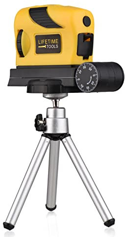 ACAGALA 4-in-1 Self-Leveling Laser Level - High Precision Red Beam with Dual Bubble Vials, Portable Cross Line Device for Construction, Tiling, Low Power Mode & IP54 Waterproof with Magnetic Bracket