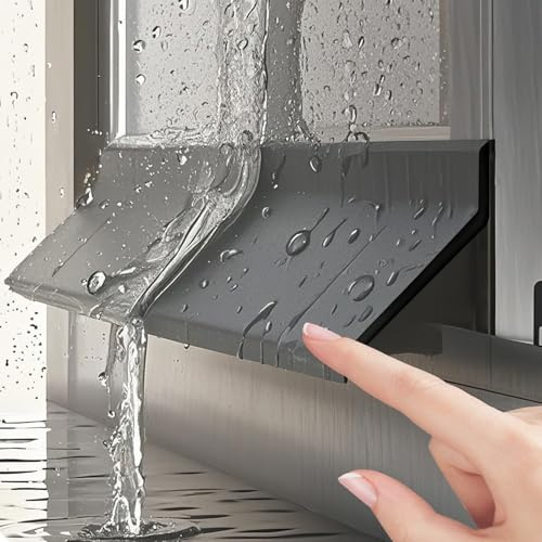 Hoiweqr Universelle Fenster-Dichtleiste Aus Gummi – Einfache Montage für Besseren Regen- und Spritzwasserschutz – Ideal für Haus- und Autofenster (schwarz, Langlebig)(5m(16.4ft))