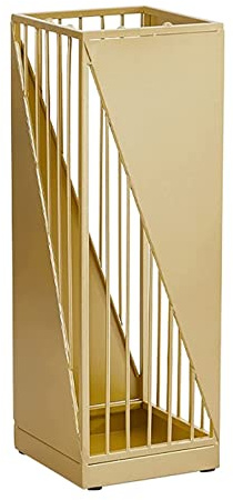 CWENZXDIA Umbrella Stand Modern Metal Umbrella Stand for Inside Entryway, Hollow-Out Outside Umbrellas Rack Support, Umbrella Basket Home Rack Umbrellas(Gold)
