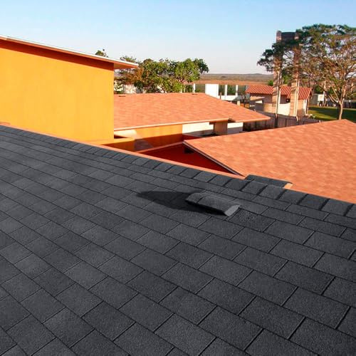 INMOZATA Grey Square 3Tab Self-Adhesive Asphalt Roofing Felt Shed Felt | Pack 36, square 3 tab asphalt shingles, tiles Self-adhesive roofing felt.