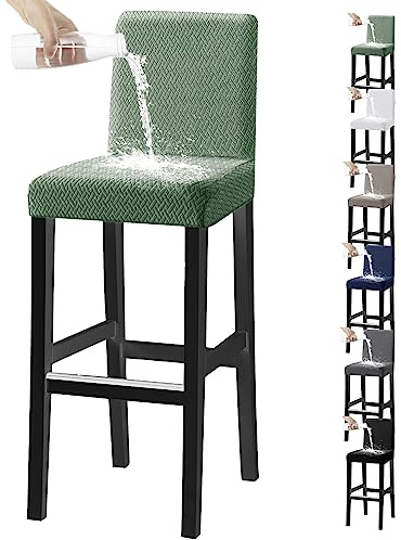 Vattentäta Stretchöverdrag Till Barstolar Med Universal Passform For Restauranger Och Hotell(Bean Green 1pcs)