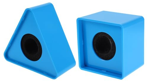 Housoutil 2pcs Microphone Logo Station Mic Flag Abs Sponge Square and Triangular Navy, Portable Easy Install for Live Broadcasts and Event Mic Flag Use, for News Reporters