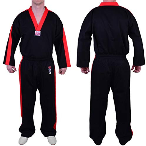MAR | Stylish Red & Black Freestyle Suits for Kickboxing MMA Unisex Clothing Uniform Competition Sparring Tournaments Dobok Size (4/170)