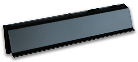 BTV | Bocacartas Construidos en Aluminio Pintado y Acero Inoxidable | Acabado color Negro | 28.2 x 5.8 x 2 cm