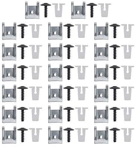 60-teiliges Schrauber Befestigungsclip Set N90775001 Mit Expandierenden Kontermuttern Tüllen Torx Schrauben U-Mutter Geschwindigkeitsclips für Radkästen Stoßstangenplatten