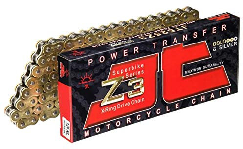 JT Chain JTC520Z3GS106RL (520 Series) Gold 106 Link Super Heavy Duty X-Ring Chain with Connecting Link