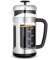 Easyworkz French Press Kaffeebereiter 1000 ml Kaffeepresse aus Edelstahl mit Borosilikatglas,rutschfester weicher Griff, Silber