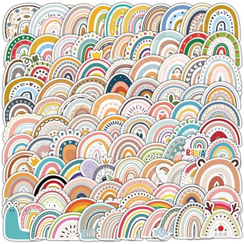 100PCS Adesivo Ponte Arcobaleno Per bicchieri d'acqua, computer, skateboard, caschi,adesivi impermeabili,adesivi graffiti in vinile,adesivi boho Per amici, bambini, studenti