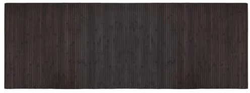 vidaXL Dark Brown Bamboo Rug - Rectangular Floor Mat/Carpet Runner for Living Room, Bedroom, or Hallway - Water-Resistant with Anti-Slip Backing, Easy-Clean Design, 70x200cm