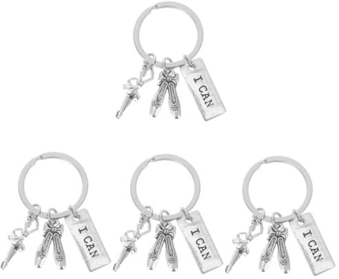 PRETYZOOM 4 Stück Schlüsselanhänger Mit Balletttänzerin Inspirierender Für Damen Süßer Schlüsselanhänger Fürs Auto Geldbörse Für Taschenzubehör