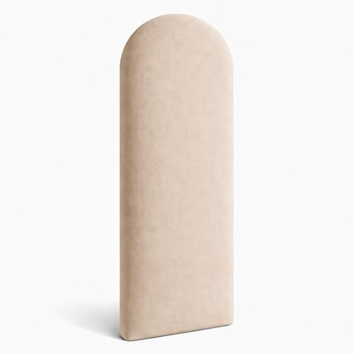 Ange Coussin mural 3D pour lit mural, coussin mural, panneaux rembourrés muraux, beige, 70 x 30 cm, panneaux de clôture