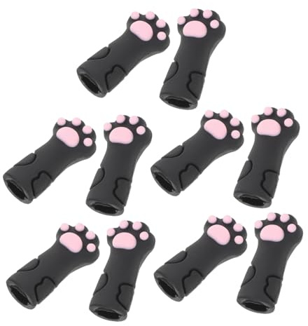 BELLIFFY 10 Piezas de Herramientas de Silicona para Manicura Funda Elástica con Diseño de Pata de Gato para Tijeras Pinzas y Corta Cutículas Resistente y Reutilizable
