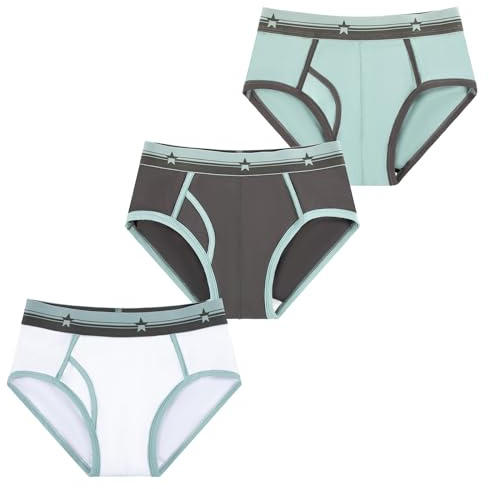 Carer Lot de 3 Slips d’Incontinence Garçon 60 ml Absorption Sous-vêtements en Coton Doux pour Légère Incontinence Réutilisables 128-134