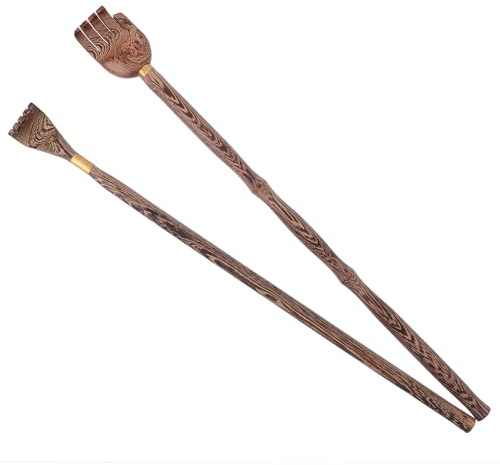 MOLUCKFU Rascador de Espalda de Madera Diseño en Garra para Adultos, Herramienta Creativa y Ligera para Aliviar la Picazón, Paquete de 2 Piezas Adecuado para Masaje y Relajación