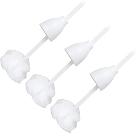 TOYANDONA Cepillo para Inodoro de Baño 3 Piezas de Algodón Mango Largo para Limpieza Profunda Cepillo Doméstico para Heces Adecuado para Hogar Hotel y Oficina