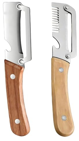 Pelador 2 Piezas, Pelador Multifuncional de Acero Inoxidable – Cortador de Verduras 2 en 1 con Abrebotellas, Rallador y Pelador – Utensilio de Cocina – Regalo Práctico (C)