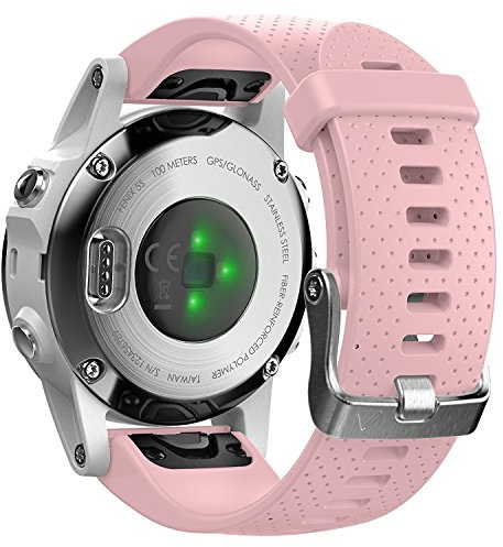 Shieranlee Kompatibel med Garmin Fenix 7S/5S/6S Armband, 20 mm Silikon Sportband för Fenix 7S/5S Plus/6S Pro/7S Solar/7S Safir Solar