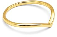 SINGULARU - Anillo Peak - Anillo de Plata de Ley 925 con Acabado Baño de Oro de 18 Kt. - Joyas para Mujer - Hecho en España - Varios Acabados y Tallas