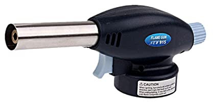 DONGTATA Torcia a Gas con Blocco di Sicurezza e Fiamma Regolabile per Barbecue, Dolci, Cucina, Campeggio, Saldatura