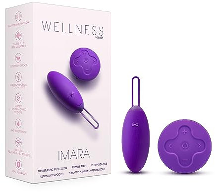 Blush Wellness Imara Vibrating Egg - Silicone Bullet Vibe - UltraSilk Smooth Kegel Vibrator, G spot Clit Stimulation for Women with Remote | Ben Wa Balls for Pleasure | Pelvic Training Adult Sex Toy